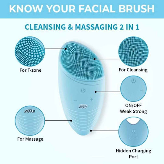 Uncle George Face Cleansing Brush 15.02.04-0002-LBLUE