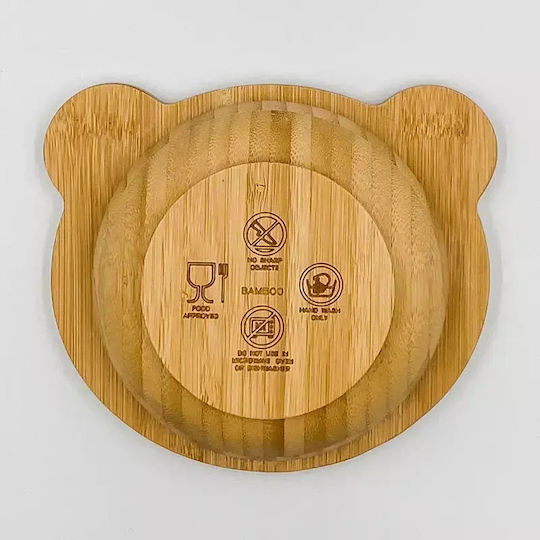 Pandaboo Kids Food Bowl Made of Bamboo Orange