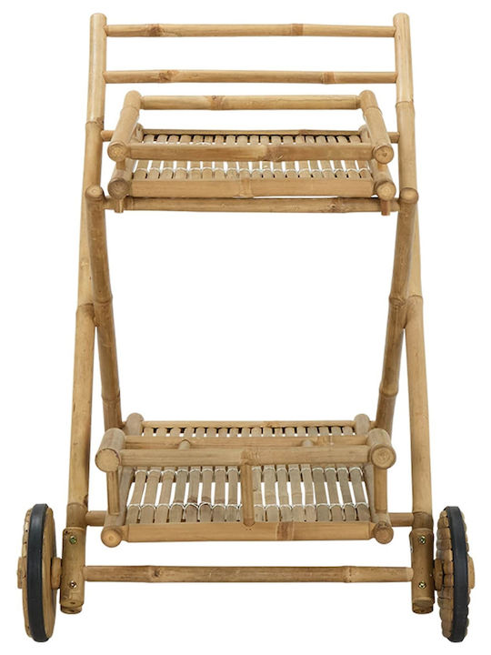 vidaXL Κάβα Ποτών Ξύλινη με Ρόδες Καφέ 79x67.5x84εκ.