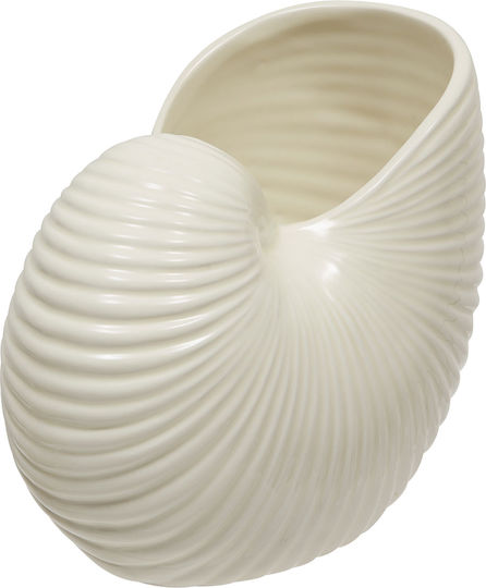 Βάζο Κεραμικό Oceania Λευκό 18.5x14xΥ22cm