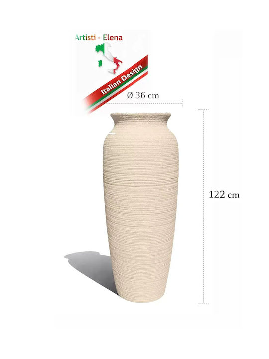 Dekorative Vase aus Polyurethan Beiges 36x36xH44cm