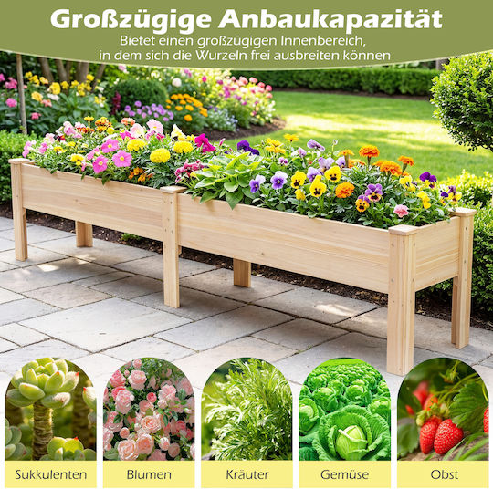 Costway Wooden Planter Box 51.5x43.5x19cm