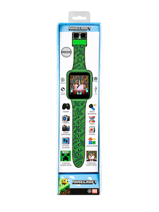 Minecraft Kids Smartwatch with Camera Green