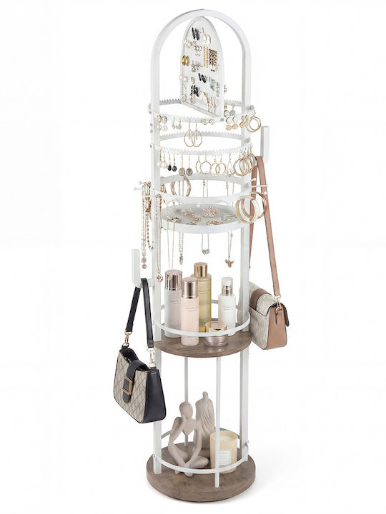 Costway Wooden Jewellery Hanger White