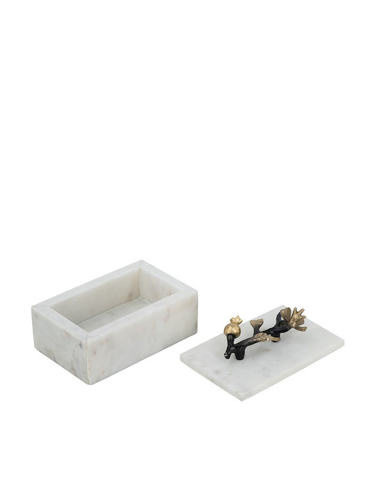 Artekko Κουτί Κοσμημάτων Λευκό 18x12x12.7cm