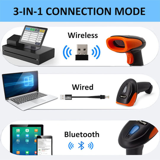 Handheld Scanner Wired With Readability 1D Barcodes