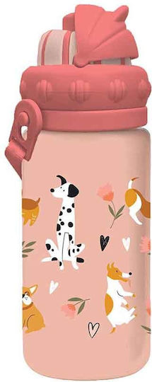 Must Team Plastic Kids Water Bottle Thermos with Straw 430ml