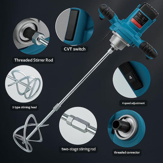Electric Electric Mixer 2200W with Mixing Attachment