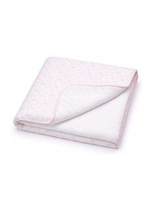 Trussardi Cotton Nursery Swaddling Blanket White 80x80cm