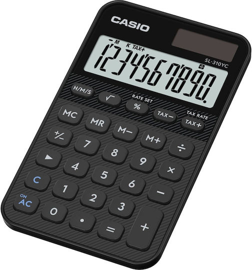 Casio Αριθμομηχανή Λογιστική 10 Ψηφίων σε Μαύρο Χρώμα