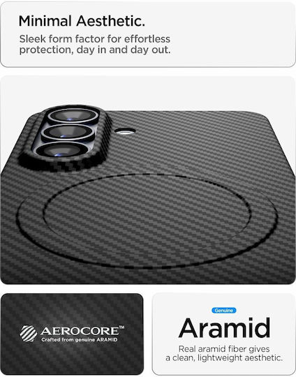 Spigen Air Skin MagSafe Back Cover Aramid Fiber 1mm Black (Galaxy S26)