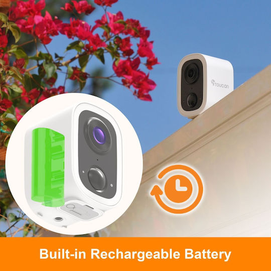 Toucan TWC400S-ML IP Surveillance Camera Wi-Fi Full HD+ 4MP Waterproof Battery with Two-Way Communication