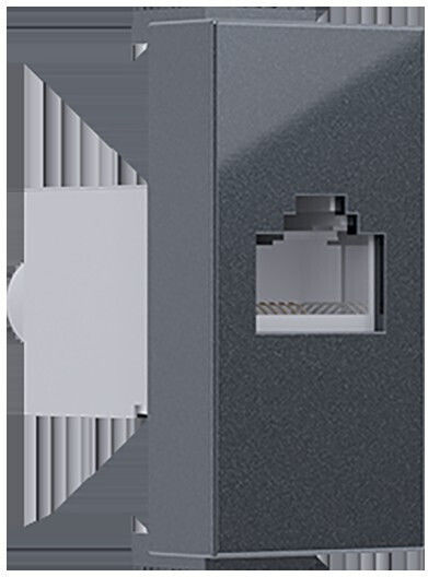 Aca Modys Telephone Socket Without Frame Single in Black Color