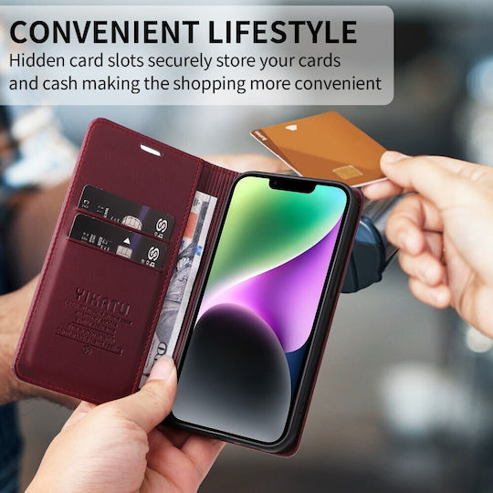 Yikatu Book Burgundy (Poco X8 Pro)