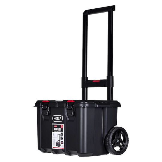 Keter Stack"N"Roll Tool Storage Plastic Wheeled Box W41.1xD55.5xH52.5cm 301416