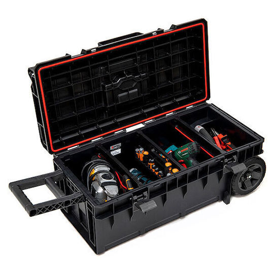 Qbrick System One Longer Basic Tool Storage Plastic Wheeled Box W63.5xD24.5xH23cm 29546251