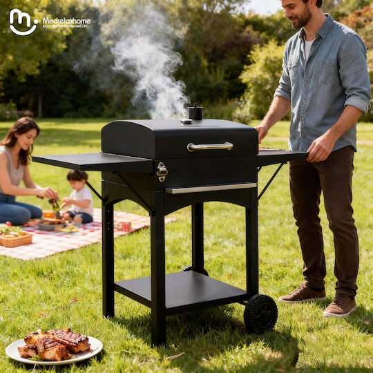 Medrelaxhome Premium Charcoal BBQ Grill with Lid L110×W46.5×H101cm