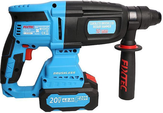 FixTec Rotary Hammer Excavator Battery Brushless 20V 2x4Ah with SDS Plus Socket FCRH2601-42