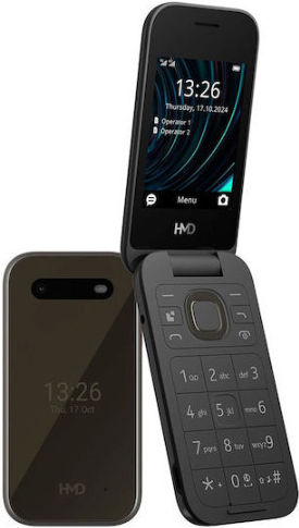 Nokia 2660 Flip Dual SIM Κινητό με Κουμπιά (Ελληνικό Μενού) Μαύρο