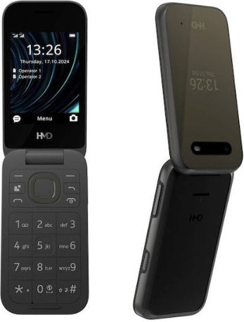 Nokia 2660 Flip Dual SIM Κινητό με Κουμπιά (Ελληνικό Μενού) Μαύρο