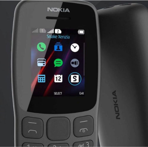 Nokia 106 (2018) Dual SIM Mobile with Buttons (Greek Menu) Black