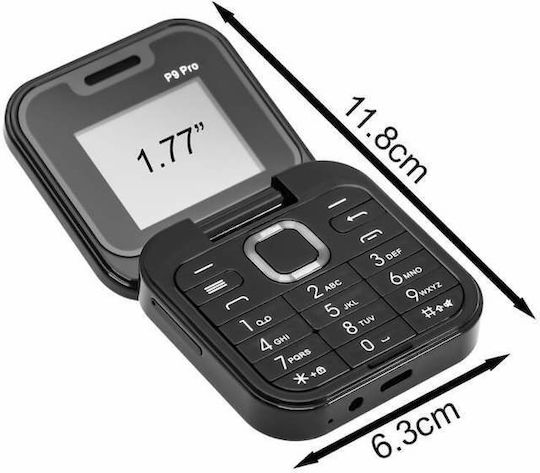 Andowl P9 Pro Dual SIM Κινητό με Κουμπιά (Αγγλικά) Μαύρο