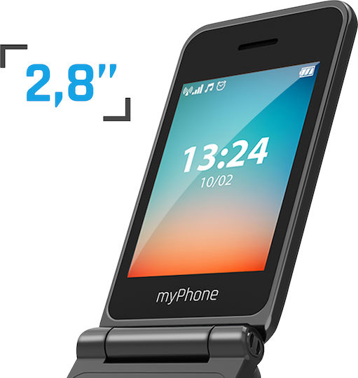 MyPhone Flip LTE Dual-SIM Handy mit Großen Tasten Blau