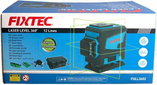 FixTec Αυτορυθμιζόμενο Γραμμικό Αλφάδι Laser Πράσινης Δέσμης με Εύρος Εργασίας 10m