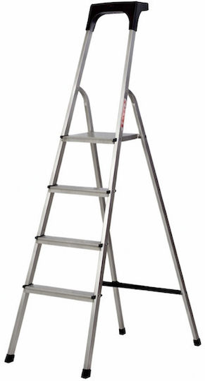 Krausmann Scară Aluminiu cu 3+1 Trepte 144buc