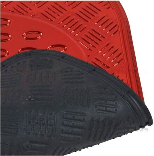 Set of Front and Rear Mats 5pcs Red