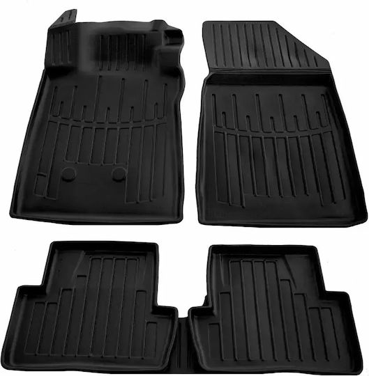 Race Axion Set of Front and Rear Mats 5pcs Tray Type for Renault Clio 2005-2012 Black