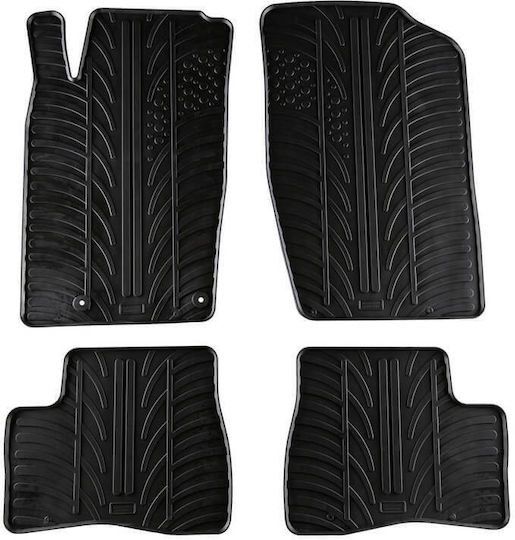 Lampa Set of Front and Rear Mats 4pcs Tray Type for Peugeot 206 1998-2013 Black