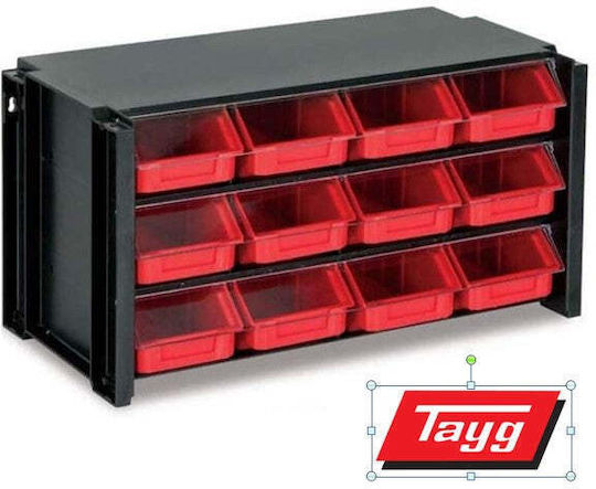 Tayg Συρταριέρα Εργαλείων Plastic with 12 Stackable Sorters