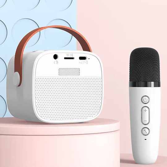 Blavec Ηχείο Karaoke με Ασύρματα Μικρόφωνα WS-07 Λευκό