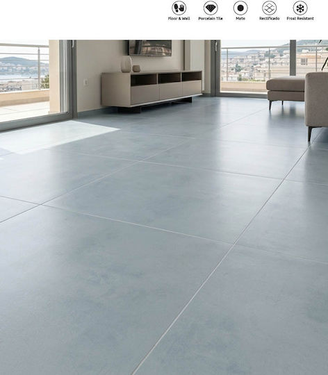LV Granito Placă Porțelanată Mată 60x60cm Gri