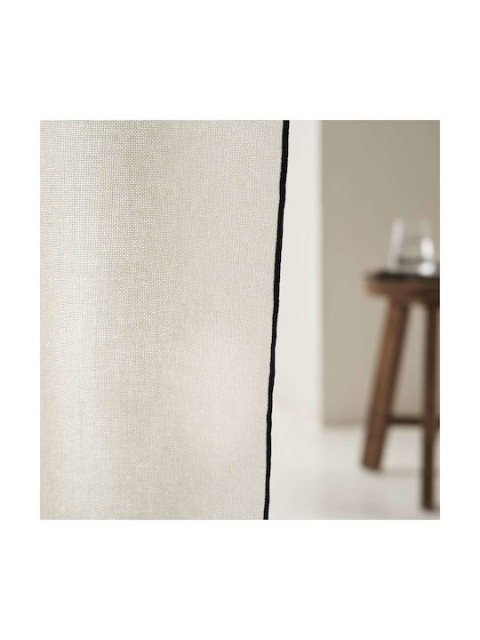 Gofis Home Κουρτίνα με Τρέσα Μαύρη 140x280εκ.