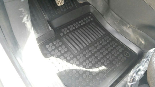Sahler Πατάκια Σκαφάκια 3d Λάστιχο Ford Transit Courier 2014+ Τύπου Σκαφάκι Μαύρα 2 Τεμάχια