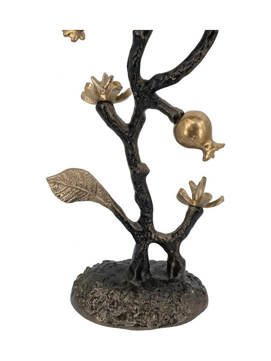 Artekko Metal Candle Holder in Gold Color 13x43.2x13cm