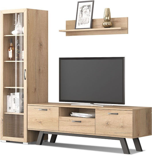 Wohnzimmer TV-Einheit N30 Braun M195xB45xH180cm