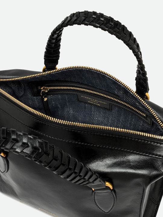 Leather Women's Black Handbag