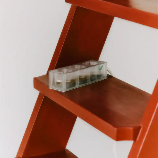 Pedestal Steckdosenleiste 3 Steckdosen mit Kabel 2m Transparent