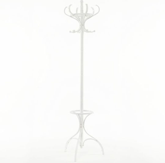 Costway Wooden White Coat Rack x47.5x45cm
