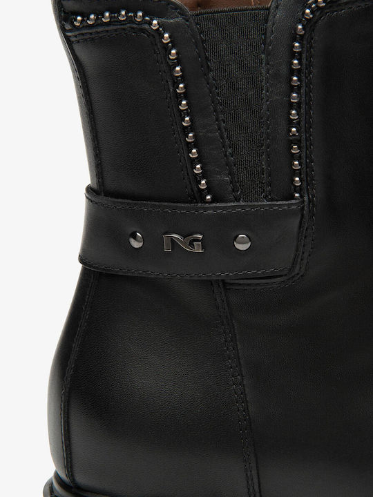 Leather Women's Ankle Boots Black