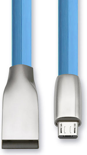 Cabletime Flat USB 2.0 to Micro USB Cable Blue 1m CT-PU32-ZFUM 1 Piece