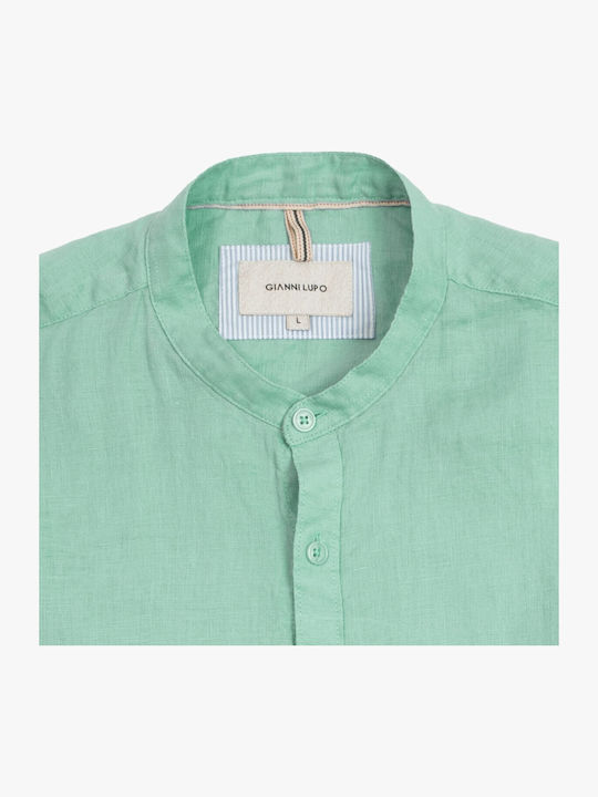 Long Sleeve Linen Shirt in Regular Fit Mint