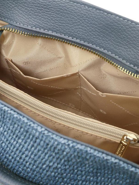 Straw Damen Handtasche Schulter Blau