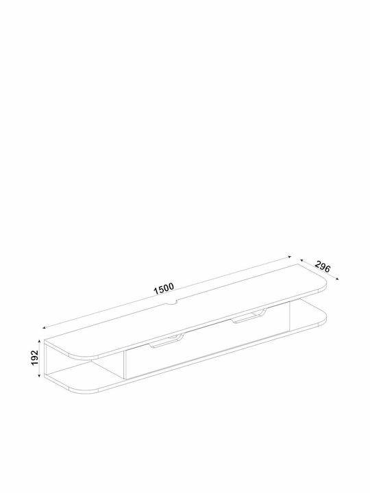 TV Stand Cream L150xD29.6xH29.6cm