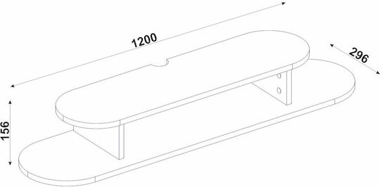 Stand TV Alb L120xA29.6xÎ15.6cm