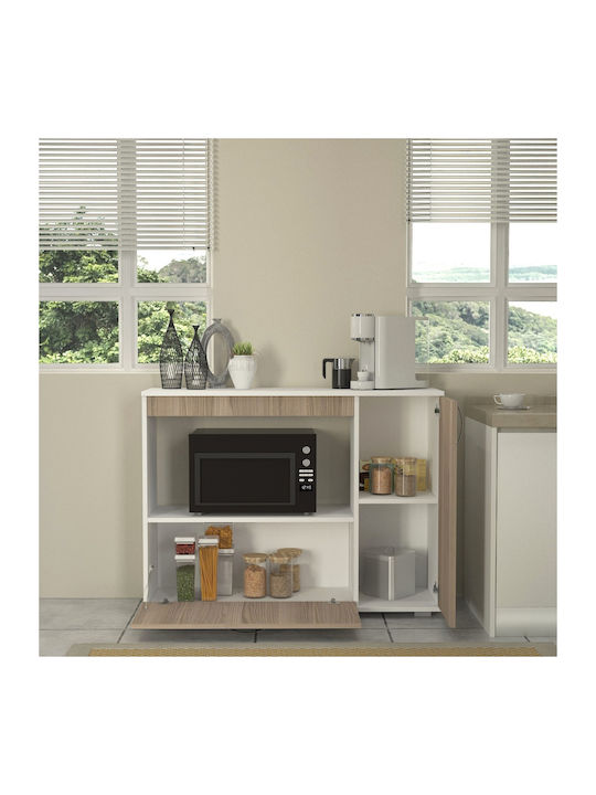 Επιδαπέδιο Ντουλάπι White-brown 118.2x35x90εκ.
