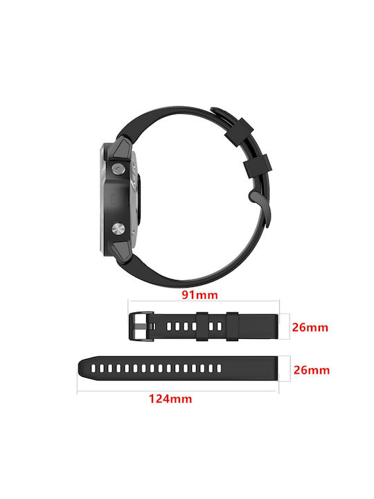Curea Ceas Silicon Compatibil Garmin Fenix 5X Fenix 5X Plus Fenix 6X Fenix 6X Pro Lățime Curea 26 Mm Er D L
